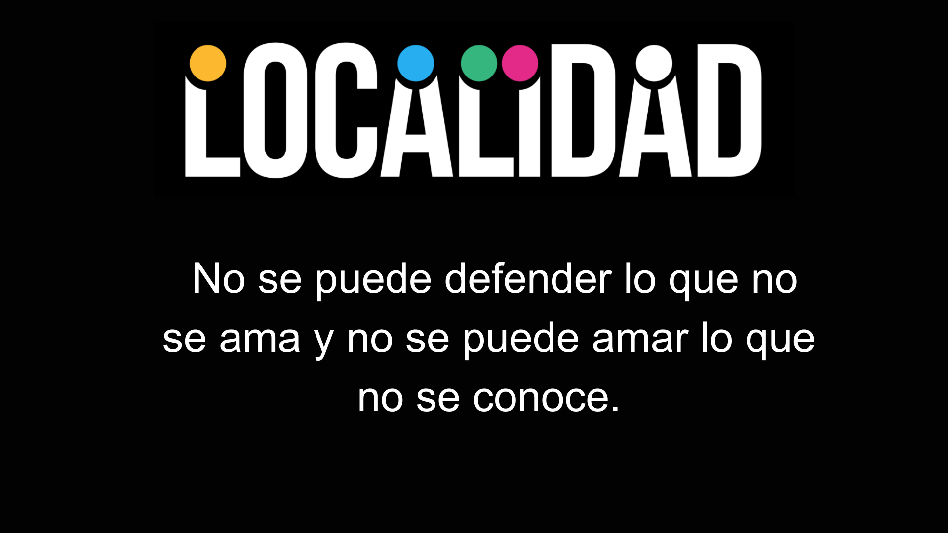 Bienvenidos a Localidad